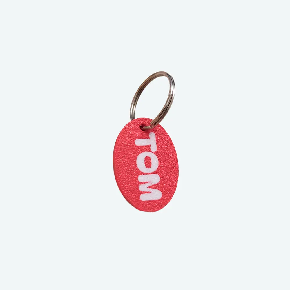 Chapita para Mascotas 3D Impresion Soraire Design Oval - 25x35mm Adelante