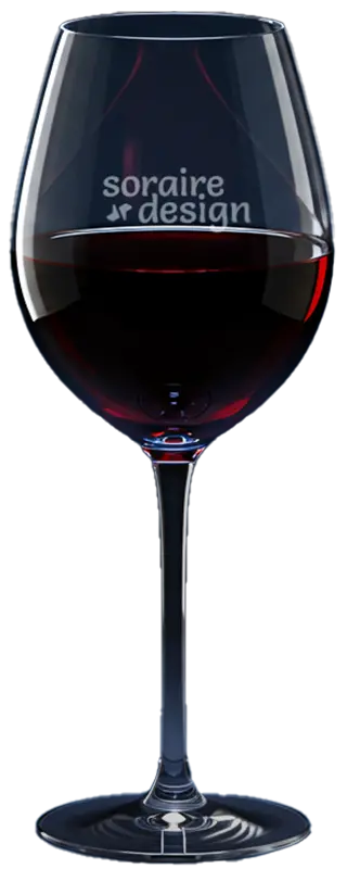 Copa de vino grabado corte láser Soraire Design