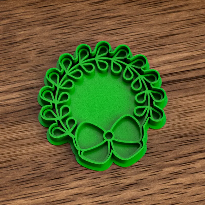 Corona de Navidad 8 cm - Cortante y sello 3D Soraire Design
