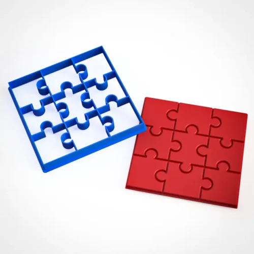 Cortante Rompecabezas 3D Impreso Soraire Design Ceramica Masa 9x9