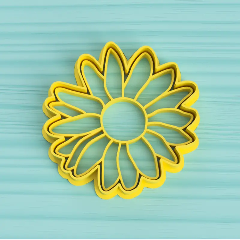 Cortante y sello flor margarita detallada personalizada Soraire Design 3D