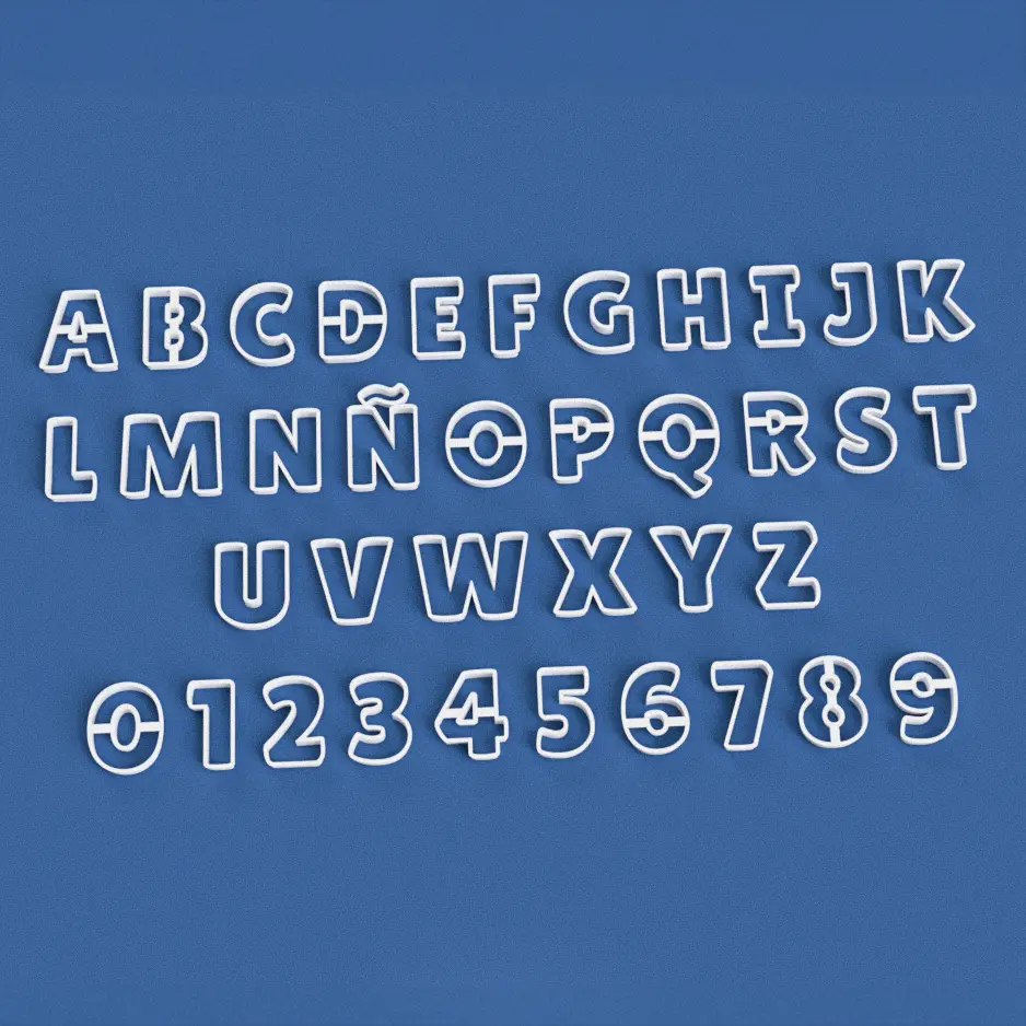 Cortantes Letras Números 6cm