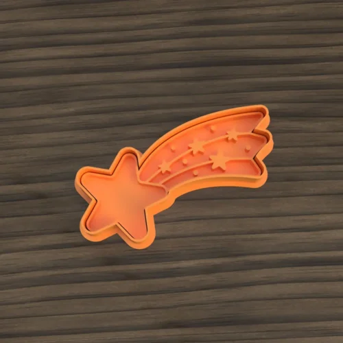 Estrella Fugaz 9,5 cm – Cortante y sello 3D