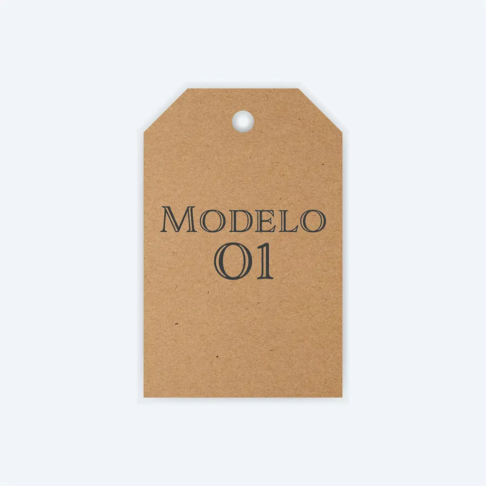 Etiqueta Papel Kraft Corte Laser Soraire Design Price Tag Modelo 01