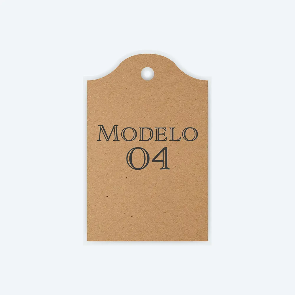 Etiqueta Papel Kraft Corte Laser Soraire Design Price Tag Modelo 04