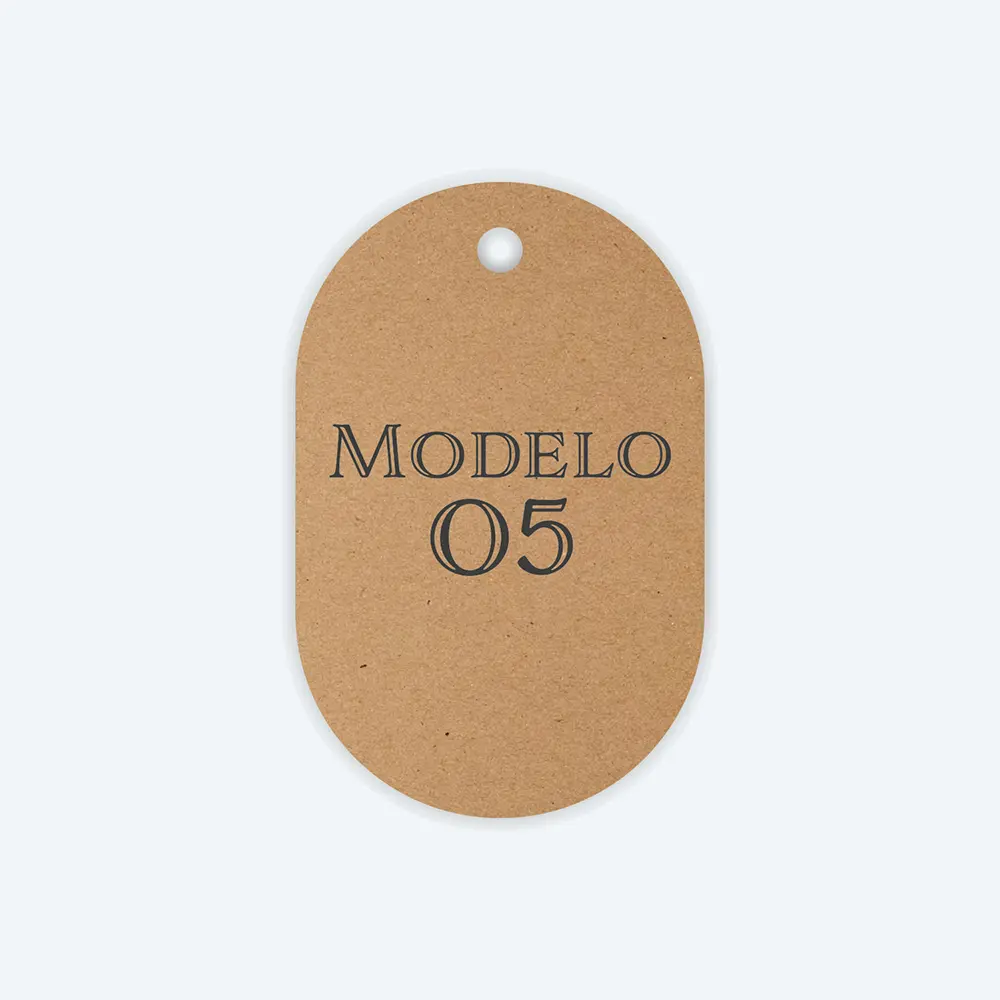 Etiqueta Papel Kraft Corte Laser Soraire Design Price Tag Modelo 05