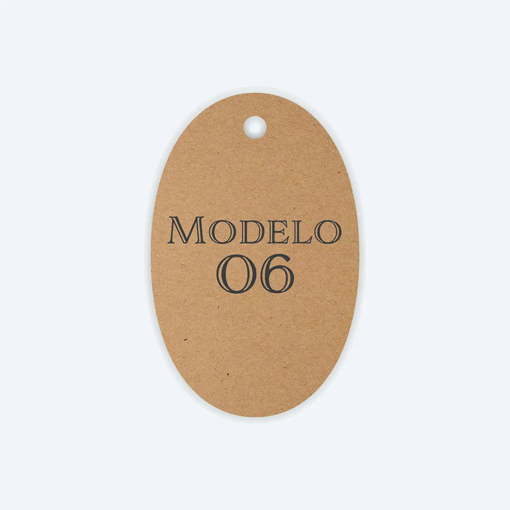 Etiqueta Papel Kraft Corte Laser Soraire Design Price Tag Modelo 06