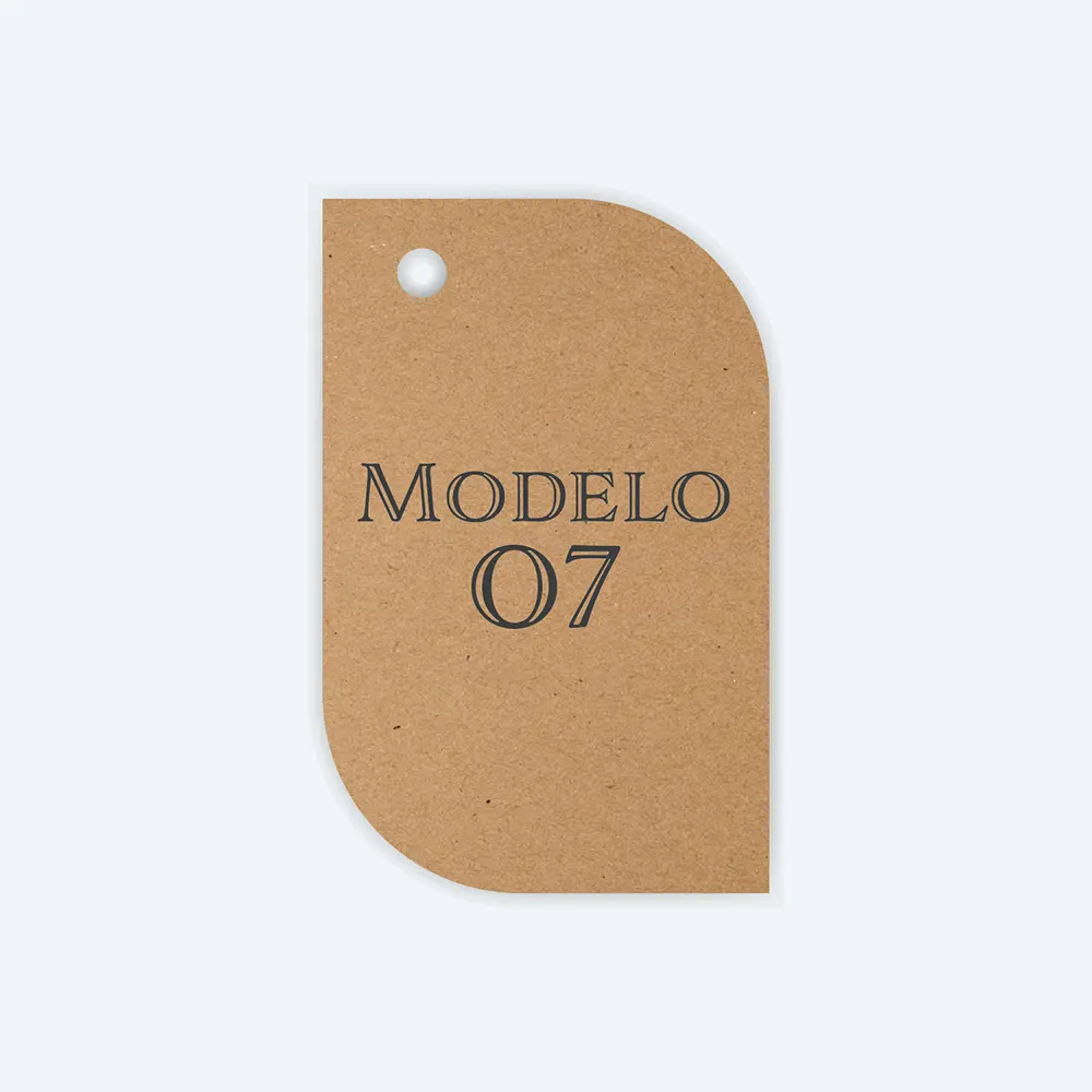 Etiqueta Papel Kraft Corte Laser Soraire Design Price Tag Modelo 07