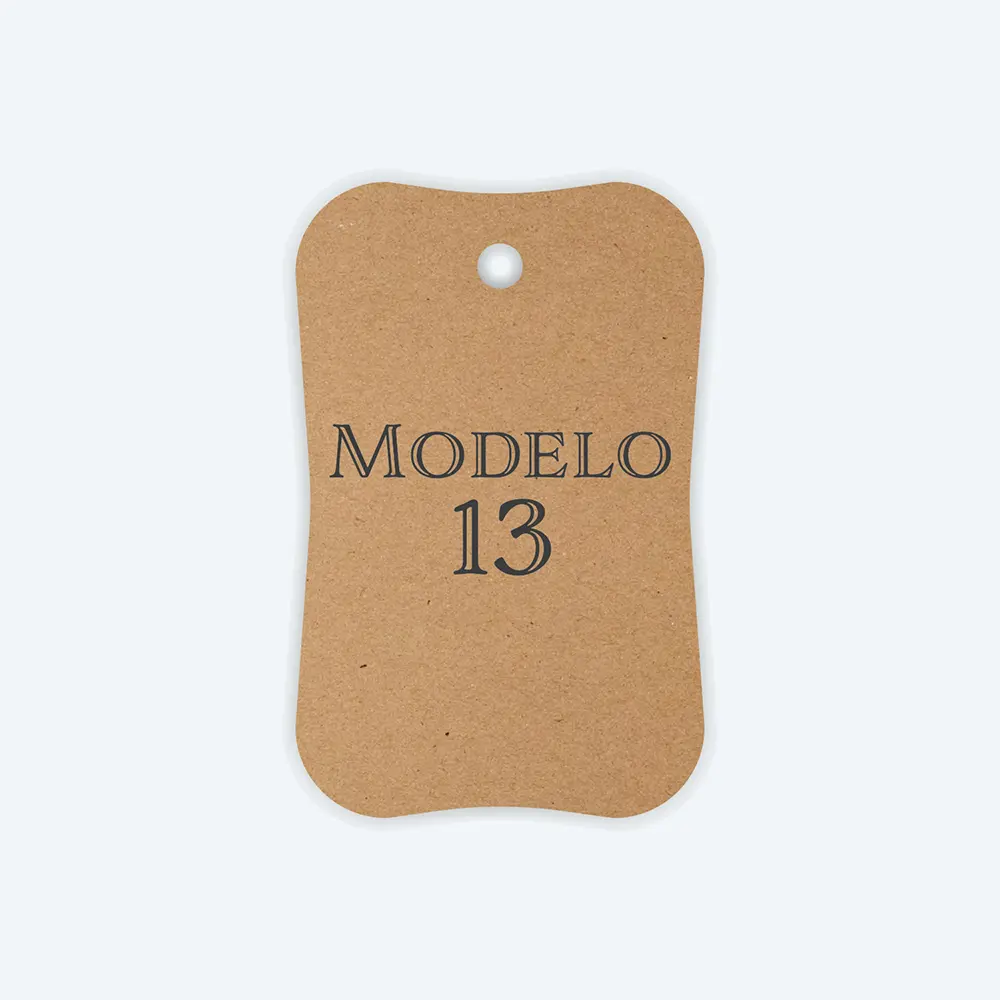 Etiqueta Papel Kraft Corte Laser Soraire Design Price Tag Modelo 13