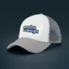 Gorra de Malla Sublimada Gris Claro Personalizada Soraire Design Back LOGO