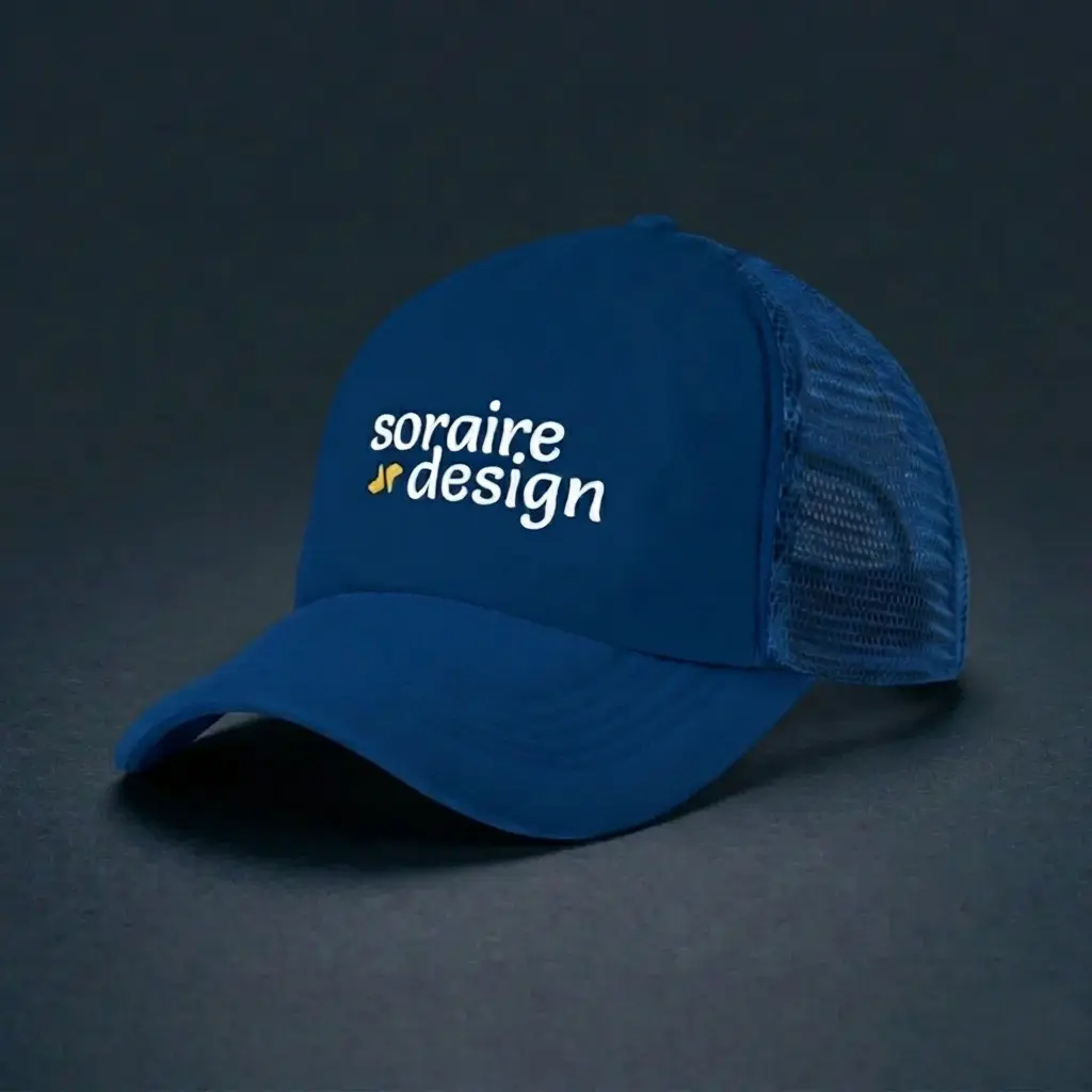 Gorra de Malla Trucker Sublimada Azul Francia Pleno Personalizada Soraire Design LOGO