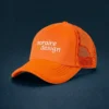Gorra de Malla Trucker Sublimada Naranja Pleno Personalizada Soraire Design LOGO