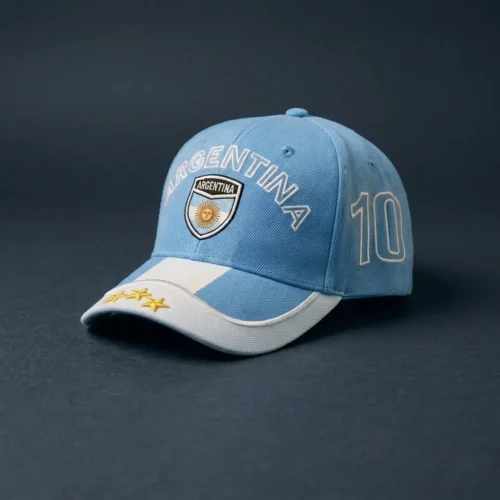 Gorra vicera curva Bordada Argentina - 3 estrellas - 10