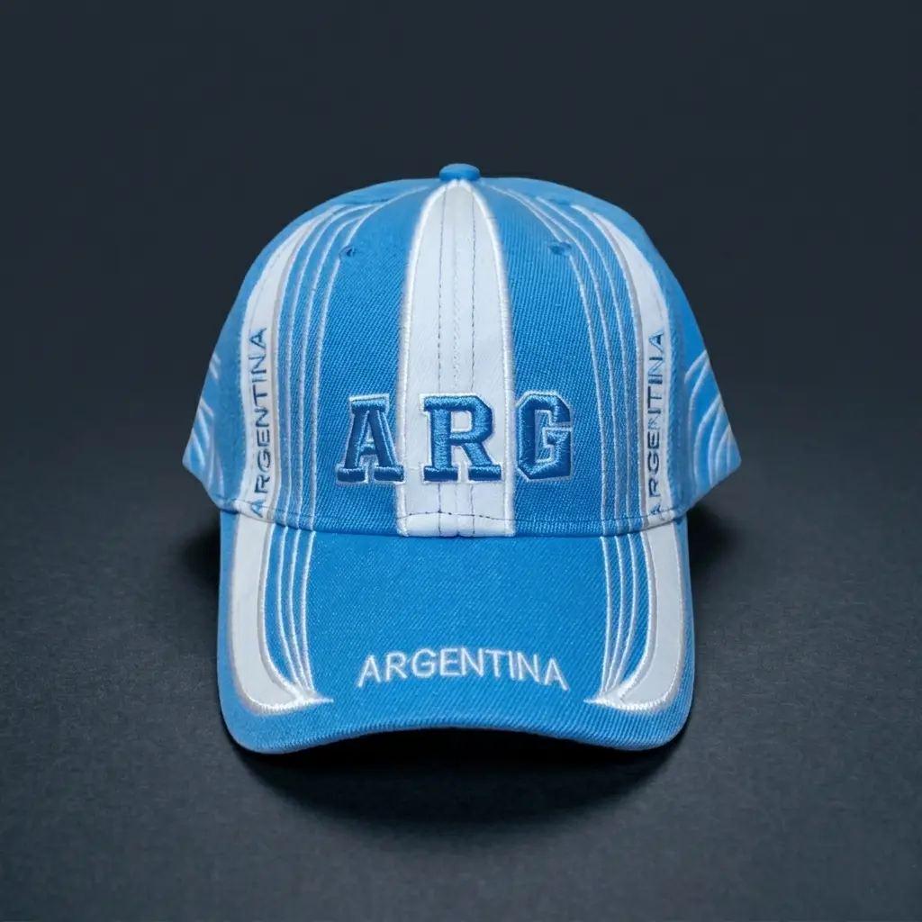 Gorra vicera curva Bordada Argentina - Lineas y franjas (2)