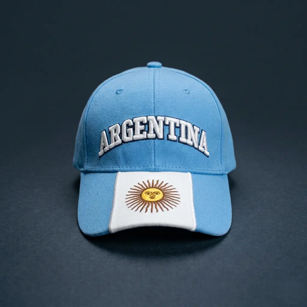 Gorra vicera curva Bordada Argentina con sol (5)