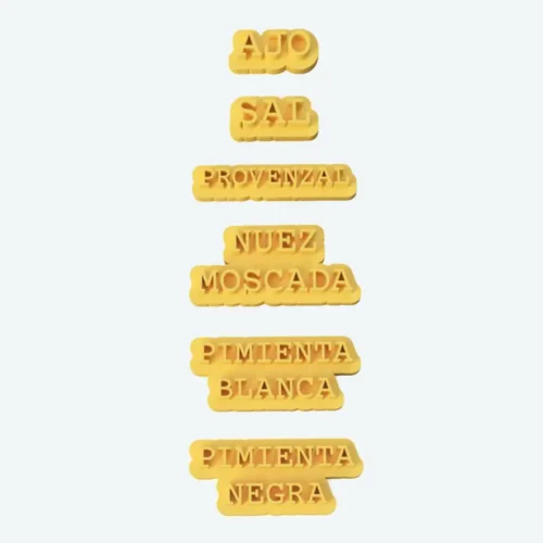 Kit Sellos 3D Condimentos