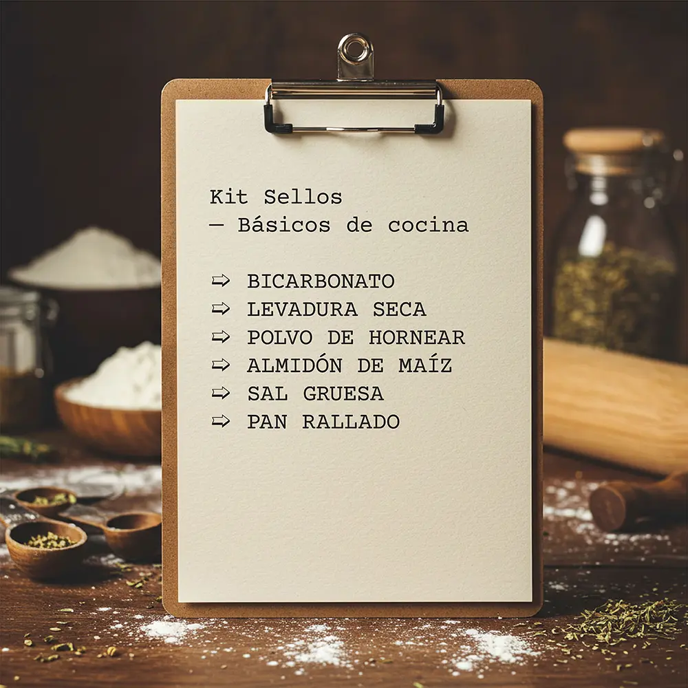 Lista Kit Sellos Basicos de cocina