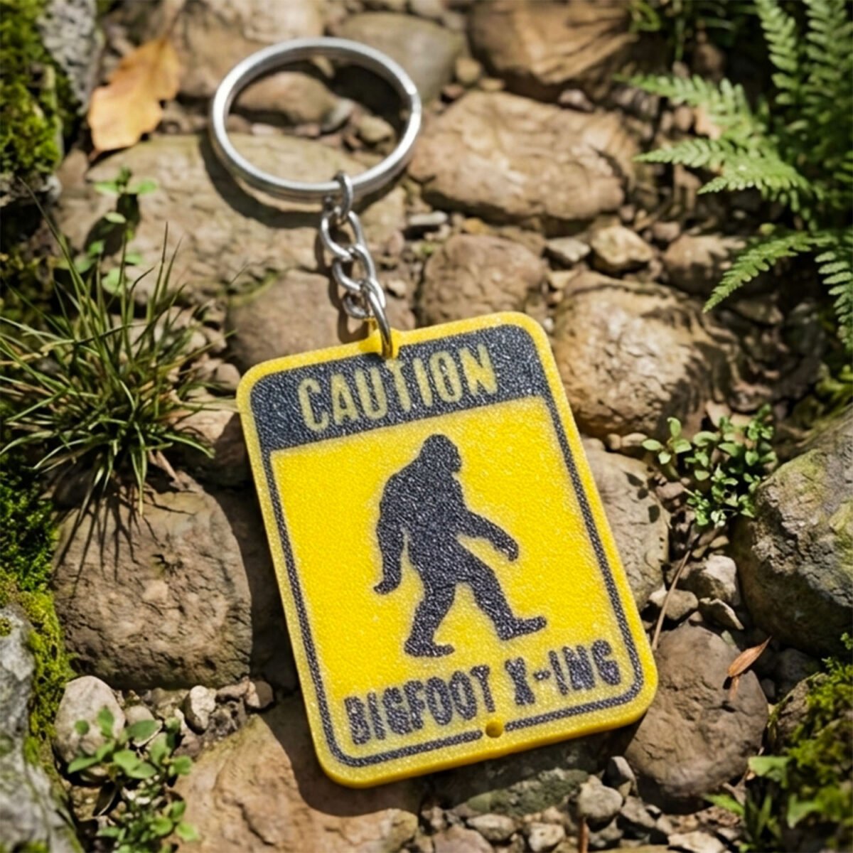 Llavero 3D Impresion Soraire Design Diseño Original Bigfoot Pie Grande Cartel Ruta XING (1)