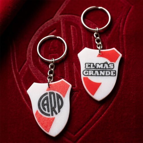 Llavero 3D Impresion Soraire Design Diseño Original River Escudo Logo