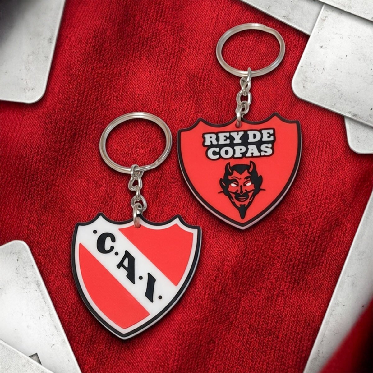 Llavero 3D Impresion Soraire Design Diseño Original Rojo Independiente Escudo Logo