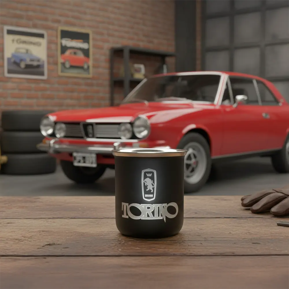 Mate termico grabado laser personalizado negro Soraire Design Torino Auto (2)