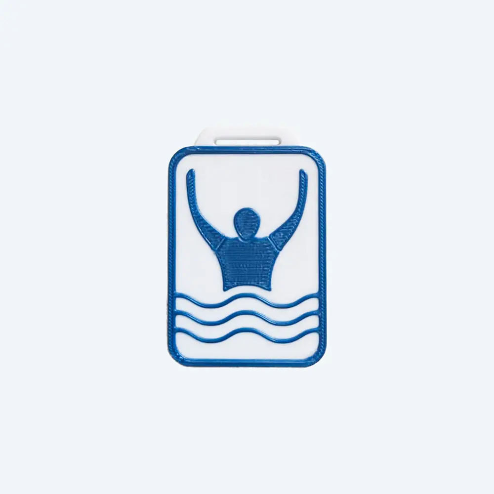 Medallas 3D Personalizadas Soraire Design Medalla 3D Natación - Rectangular Vertical