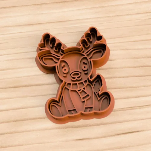 Reno de Navidad 7 cm – Cortante y Sello 3D (1)