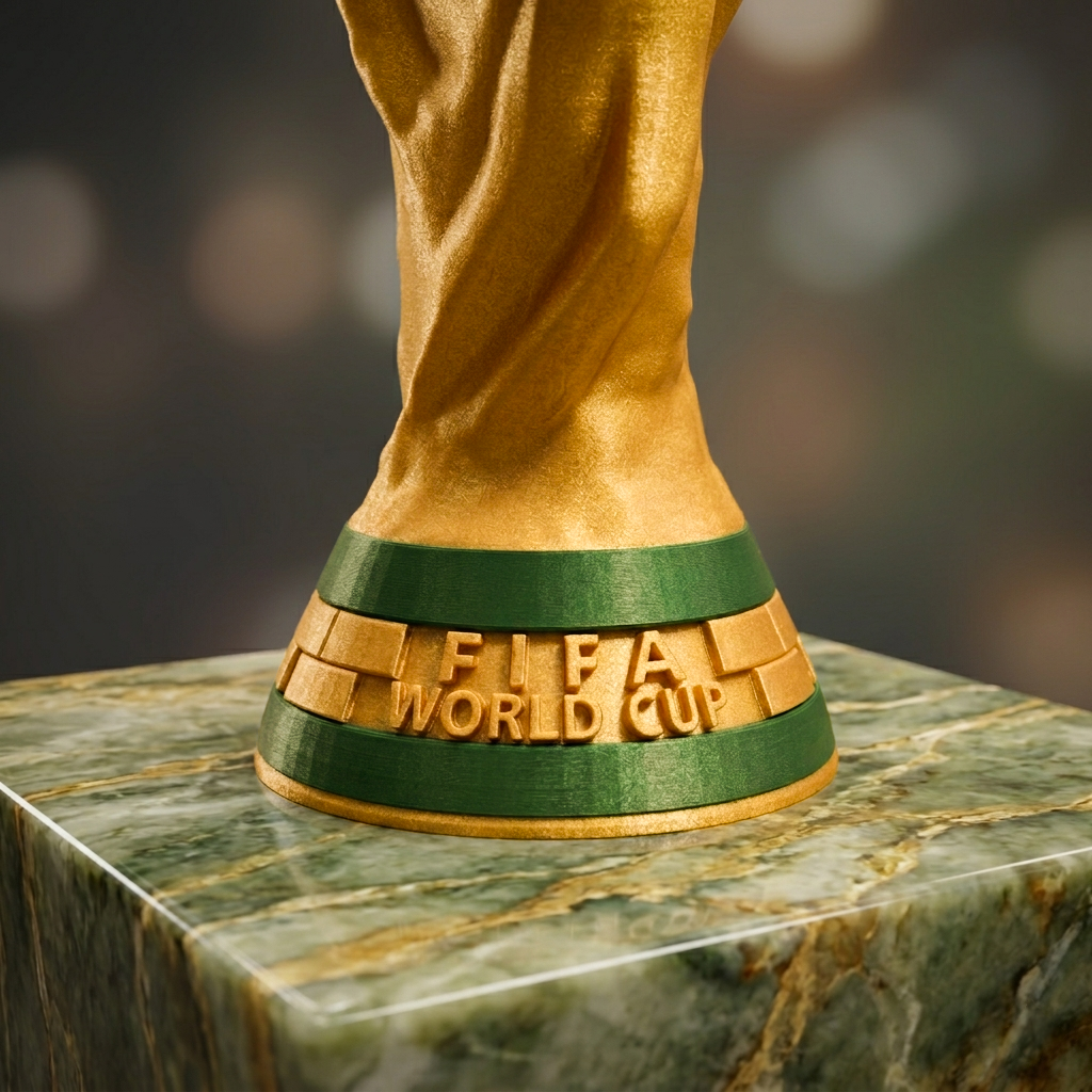 Replica Copa del Mundo World Cup Mundial Soraire Design Impresion 3D Metalizada Tamaño Real 29cm (4)