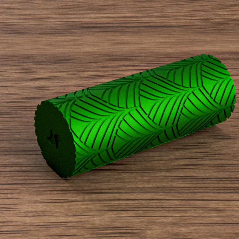 Rodillo textura 8cm - Hojas Art Deco Inverso RENDER
