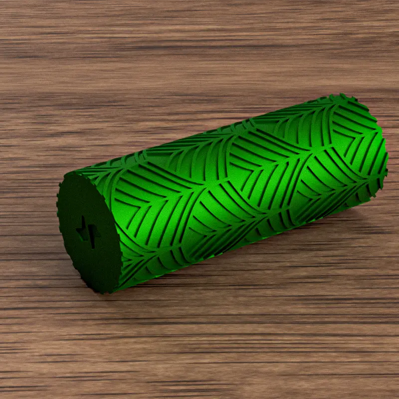 Rodillo textura 8cm - Hojas Art Deco RENDER