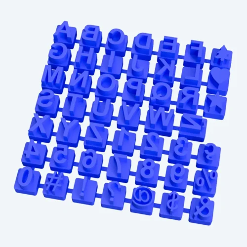 Sello Cortante Galletas Porcelana Ceramica Abecedario Numeros 10mm Soraire Design