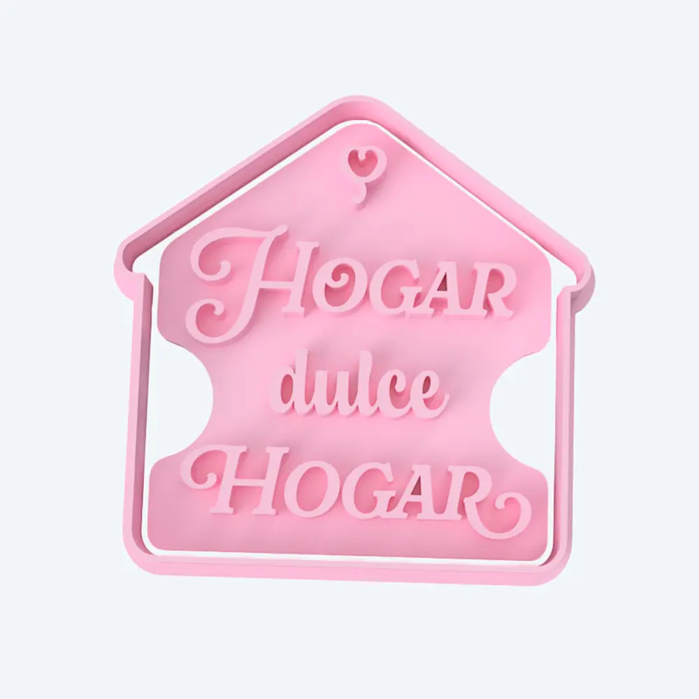 Sello Cortante Galletas Porcelana Ceramica Hogar Dulce Hogar Soraire Design