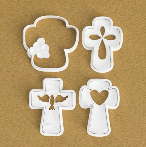 Set x4 Cruces 7 cm - Cortantes y sellos 3D Soraire Design