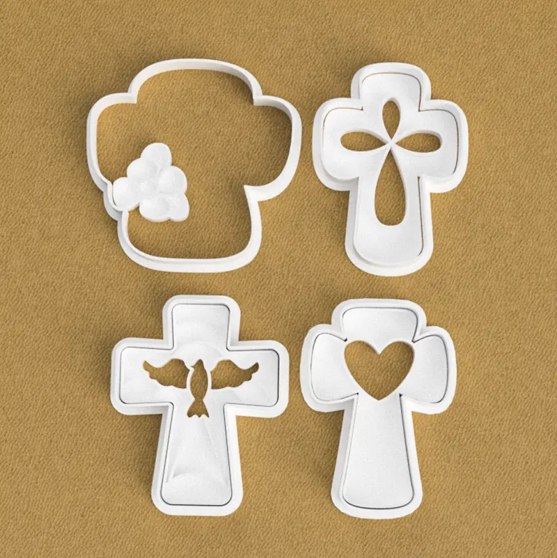 Set x4 Cruces 7 cm - Cortantes y sellos 3D Soraire Design