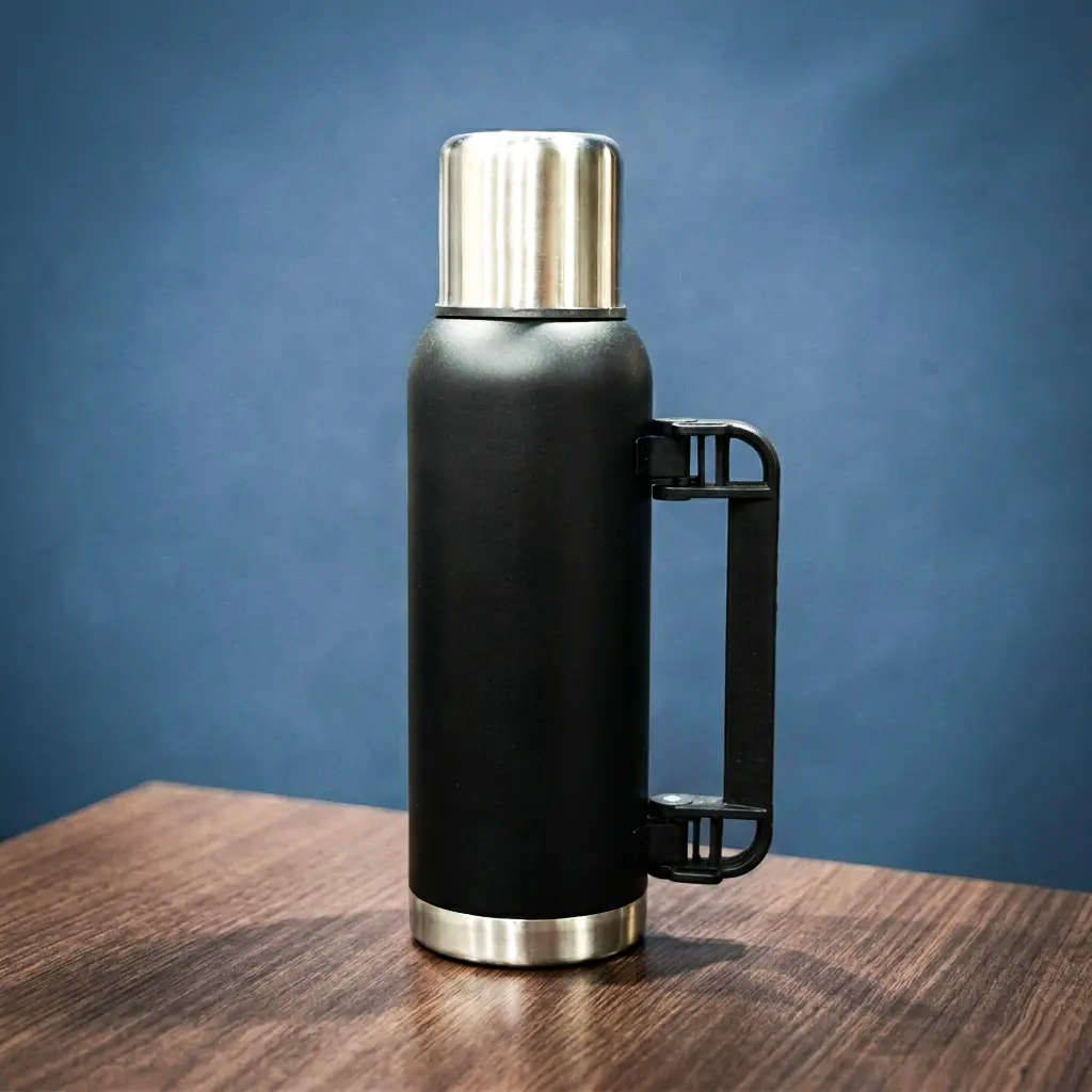 Termo Media Manija con Pico Cebador (1,2 L) - Negro