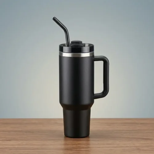 Vaso Quencher (1,2 L) con Pico y Bombilla Tumbler - Negro