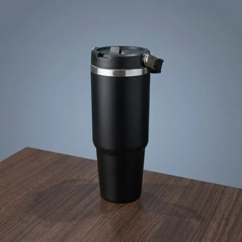 Vaso Térmico con Manija (900 ml) - Negro