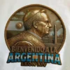 Estampa detalle Bienvenido Papa Leon XIV Argentina metal Soraire Design