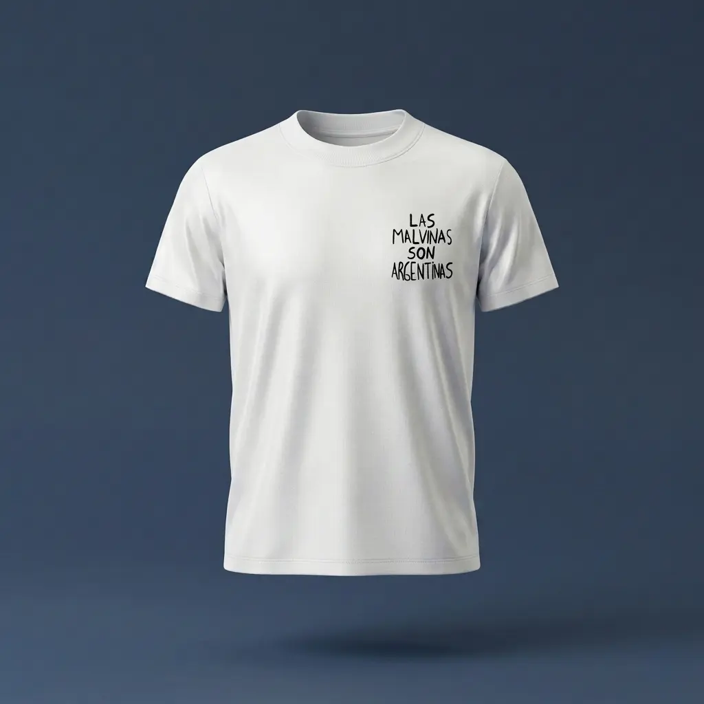 Remera estampada Bandera Malvinas Seleccion Blanca Soraire Design