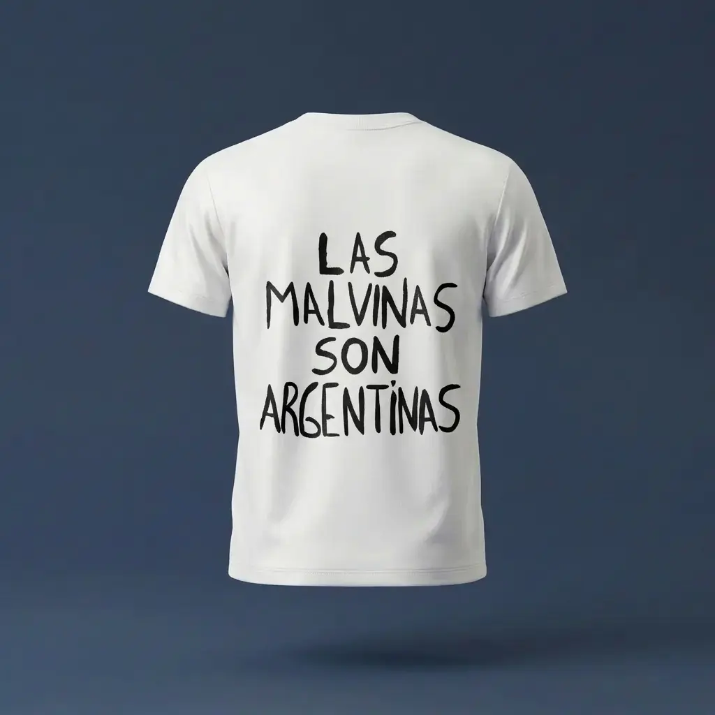 Remera estampada Bandera Malvinas Seleccion Blanca detras Soraire Design