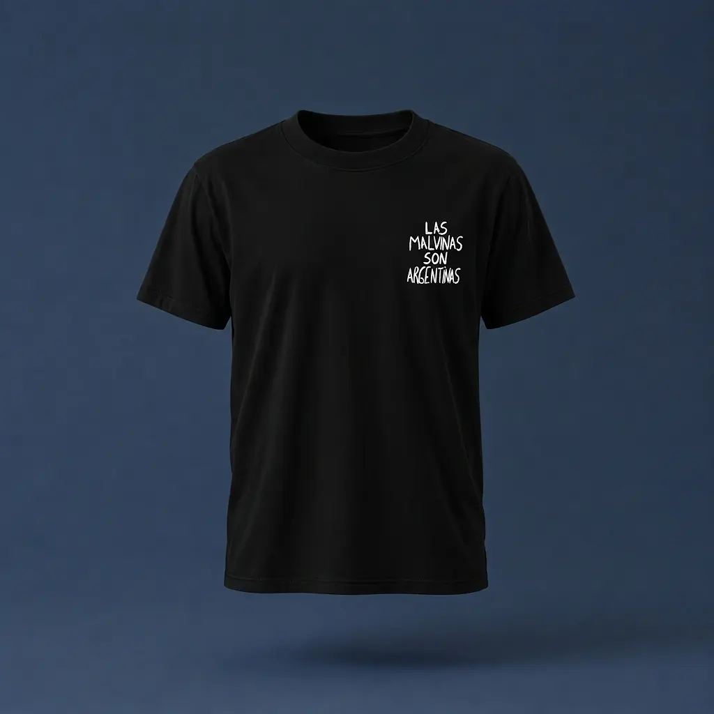 Remera estampada Bandera Malvinas Seleccion Negra Soraire Design