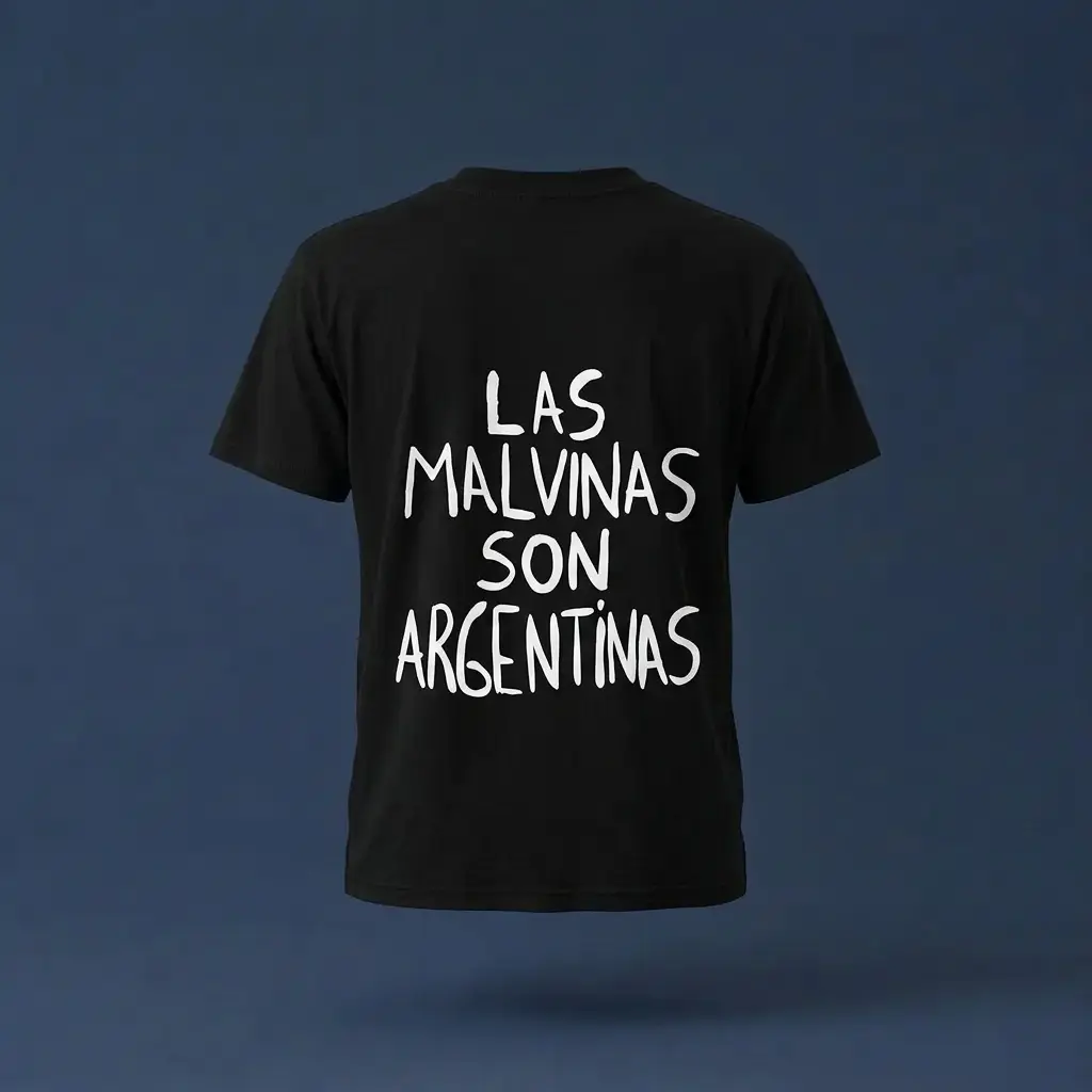 Remera estampada Bandera Malvinas Seleccion Negra detras Soraire Design