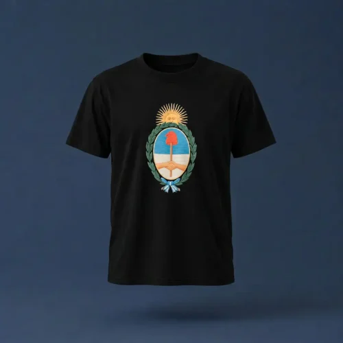 Remera estampada Escudo nacional negra Soraire Design view