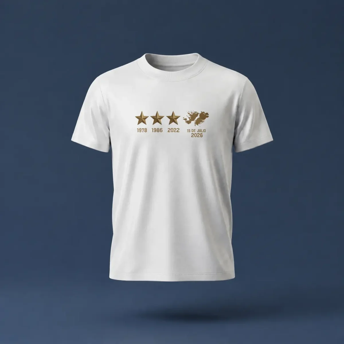 Remera estampada Tres Estrellas 3 Argentina Malvinas Color Soraire Design