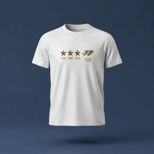 Remera estampada Tres Estrellas 3 Argentina Malvinas Color Soraire Design